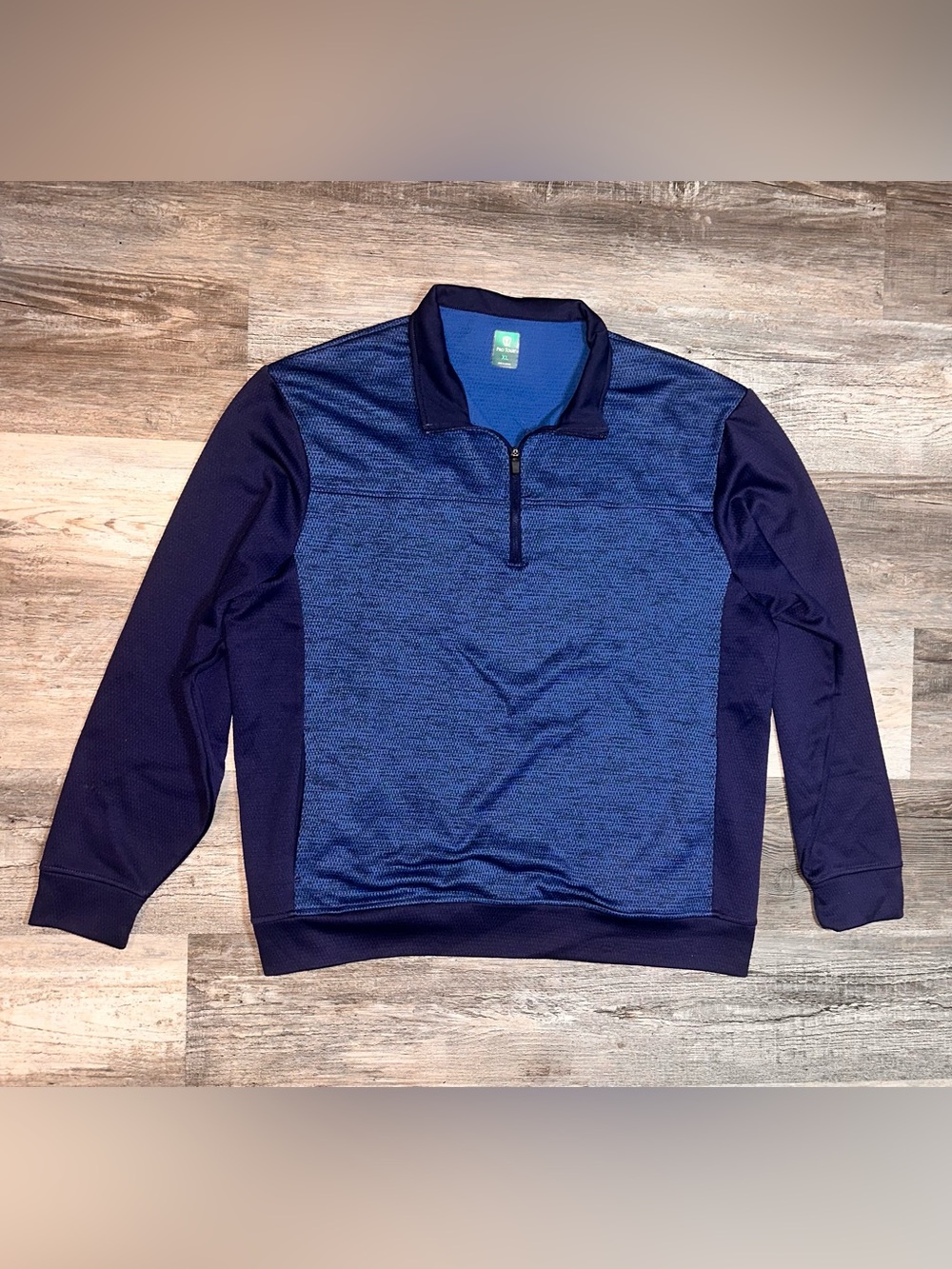 Pro Tour Navy Blue Men's Quarter-Zip Performance Athletic Pullover